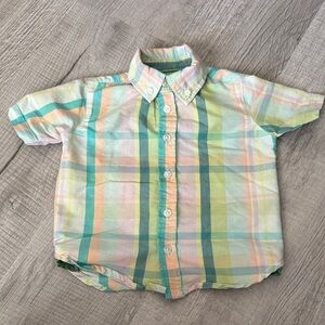 Colorful Plaid Kids Button Down Shirt